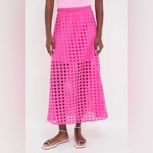 TUCKERNUCK Hot Pink Cotton Eyelet Eve Skirt